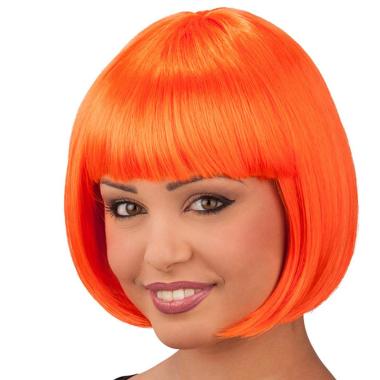 Parrucca Caschetto Arancione Liscia Con Frangia |Carnival Toys