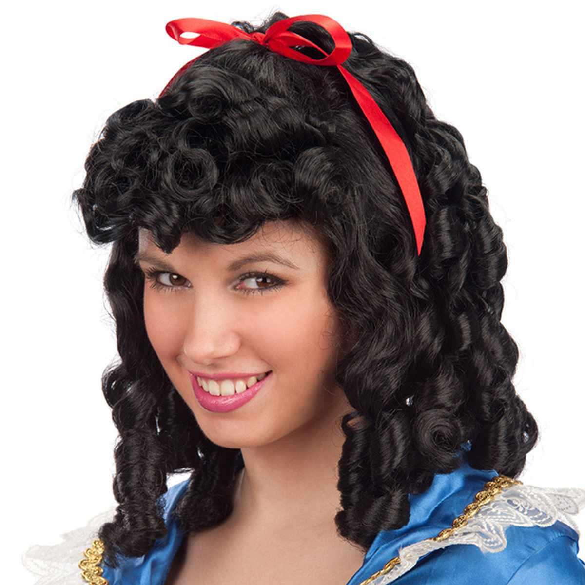 Parrucca Dama Nera Con Boccoli |Carnival Toys