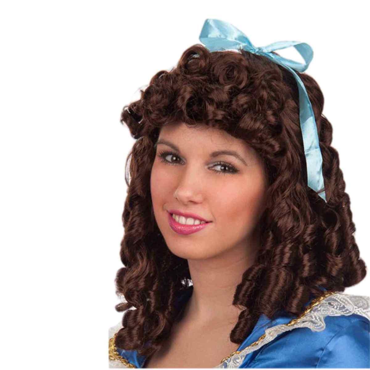 Parrucca Dama Grigia Con Boccoli |Carnival Toys