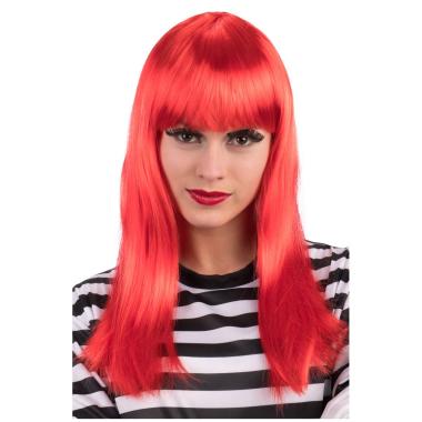 Parrucca Rossa Liscia Con Frangia |Carnival Toys