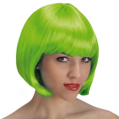 Parrucca Caschetto Verde Liscia Con Frangia |Carnival Toys