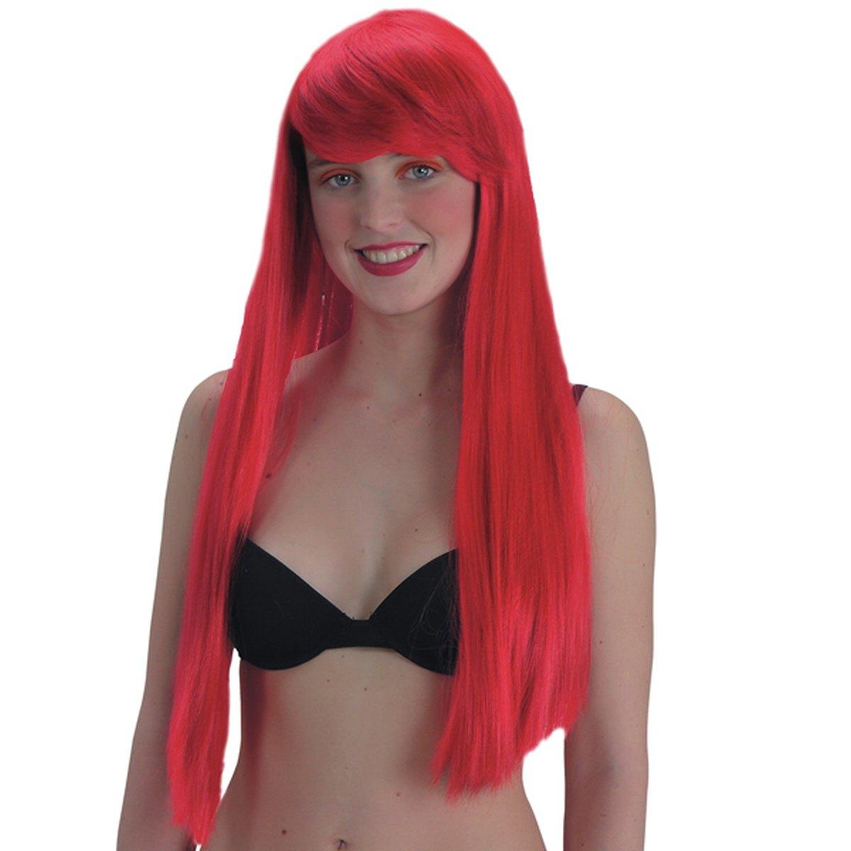 Parrucca Rossa Liscia Con Frangia Per Carnevale |Carnival Toys