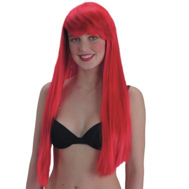 Parrucca Rossa Liscia Con Frangia Per Carnevale |Carnival Toys