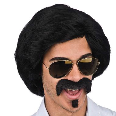Parrucca Anni '70 Nera Corta Liscia |Carnival Toys