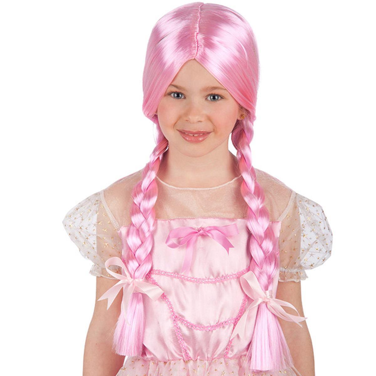 Parrucca Rosa Con Trecce |Carnival Toys