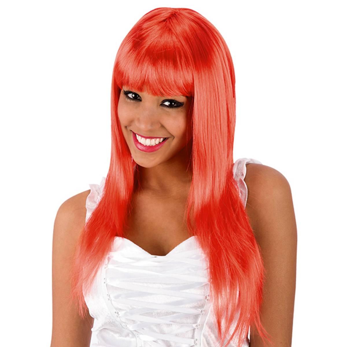 Parrucca Vanity Rossa Liscia Con Frangia |Carnival Toys