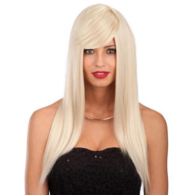 Parrucca Bionda Liscia Con Frangia |Carnival Toys