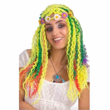 Parrucca Hippie Colorata Con Fascia |Carnival Toys
