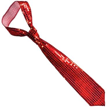 Cravatta Con Paillettes Rossa |Carnival Toys