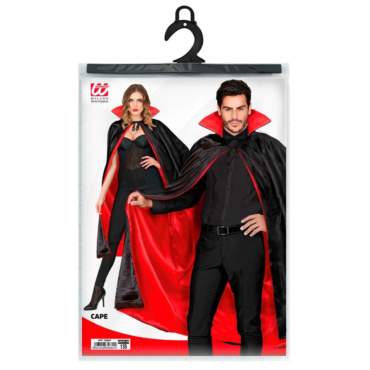 Mantello cm.135 Double Face Nero Rosso |Widmann