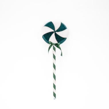 Decorazione Natalizia Lecca Lecca Verde cm.14 |Silani