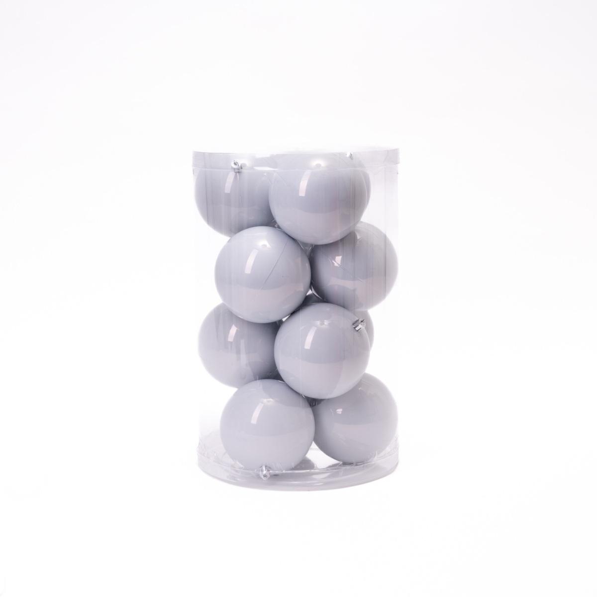 Pallina Natale cm.Ø12 Bianco Set pz.2 |Silani