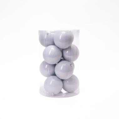 Pallina Natale cm.Ø12 Bianco Set pz.2 |Silani