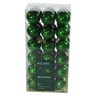 Pallina Natale cm.Ø4 Verde Foresta Set pz.36 |Silani