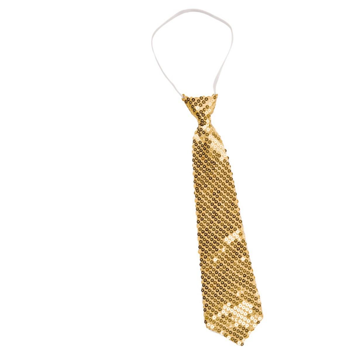 Cravatta Con Paillettes Oro |Carnival Toys