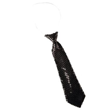 Cravatta Con Paillettes Nera |Carnival Toys