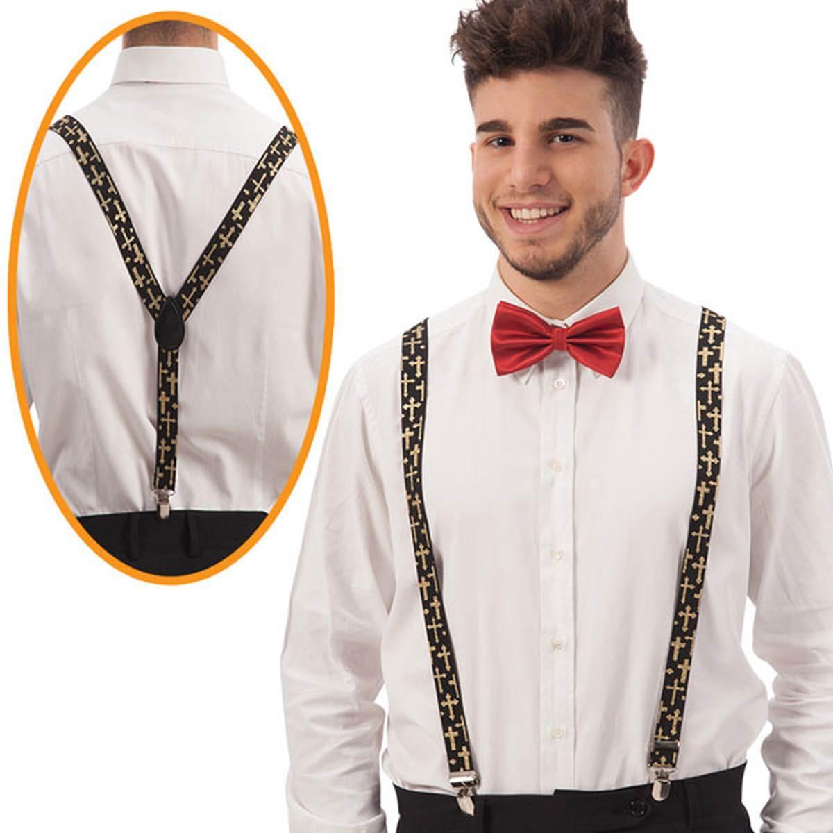 Bretelle Nere Con Croci |Carnival Toys