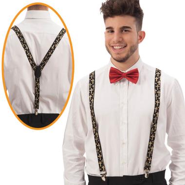 Bretelle Nere Con Croci |Carnival Toys