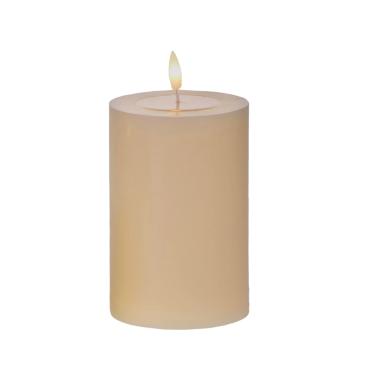 Candela cm.Ø15 Cilindro Bianca con Fiamma | Bianchi Dino