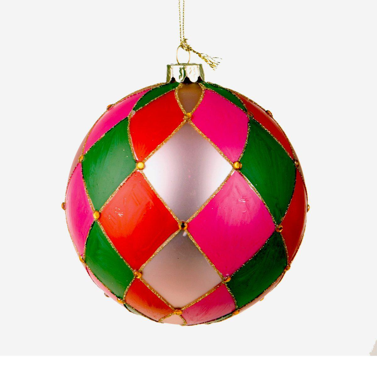 Pallina Natale Vetro cm.Ø12 Carosello Multicolor |Bianchi Dino