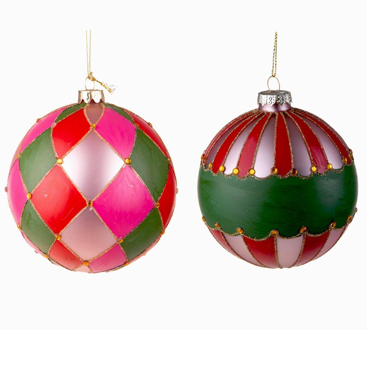 Pallina Natale Vetro cm.Ø12 Carosello Multicolor |Bianchi Dino