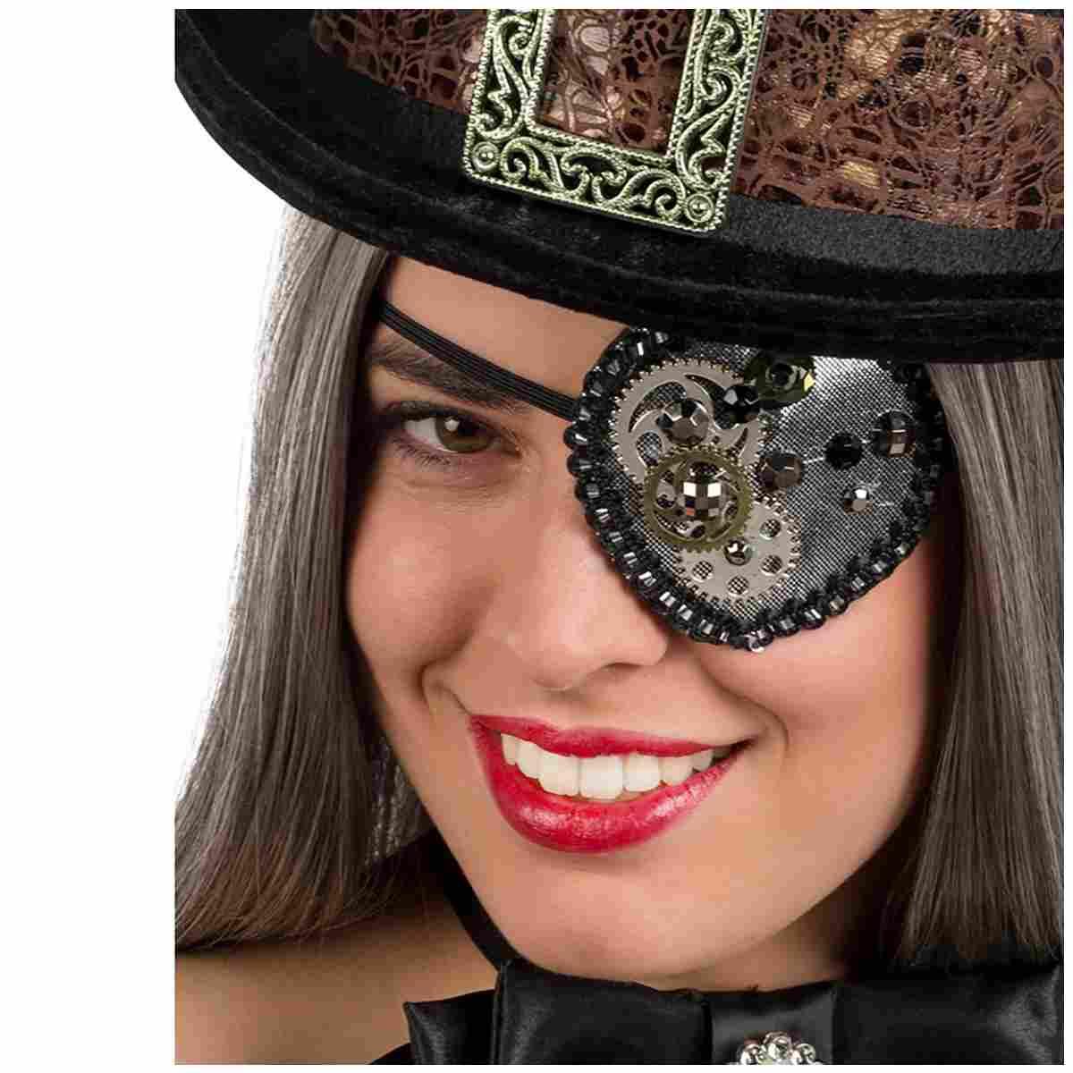 Benda Pirata Steampunk Argento Con Ingranaggi |Carnival Toys
