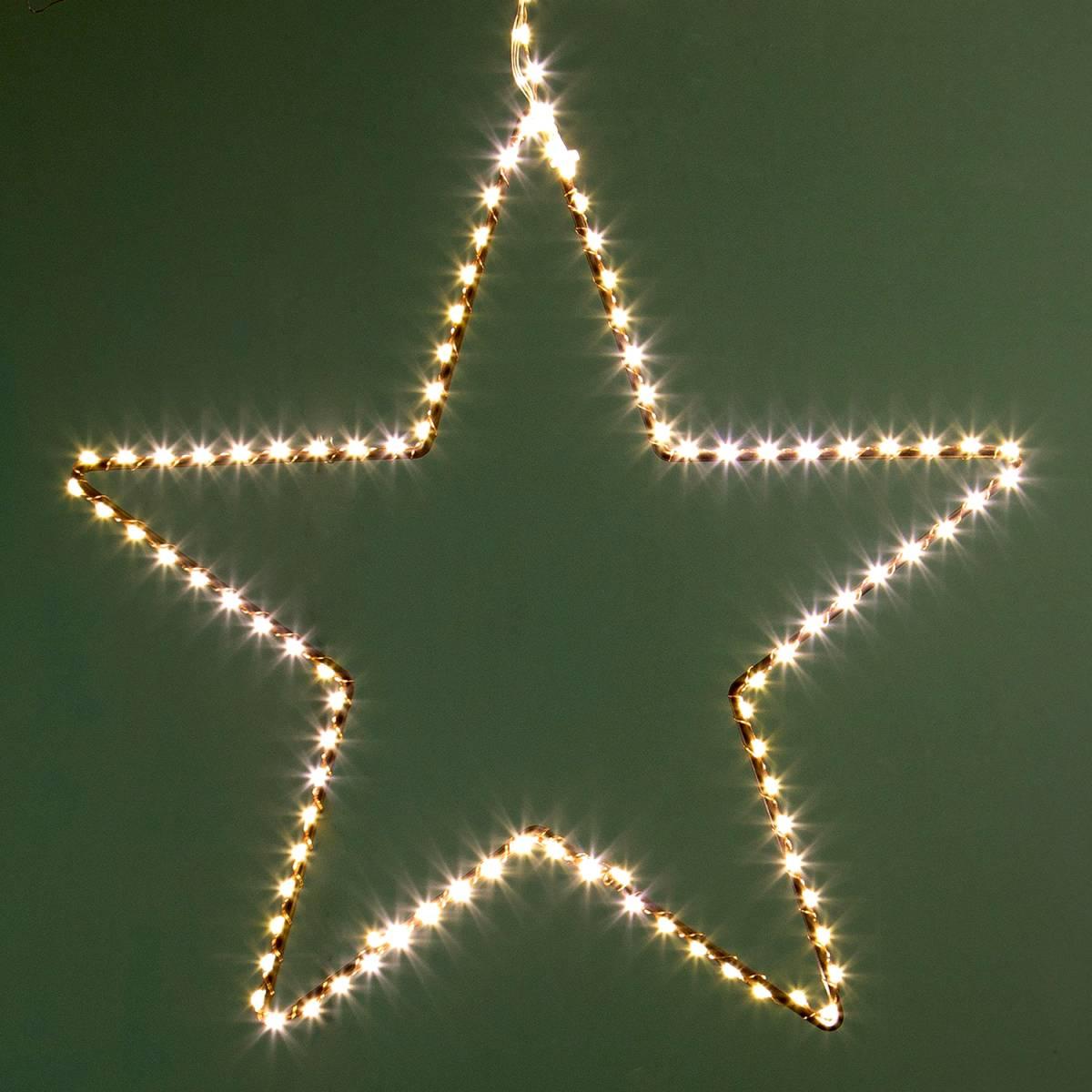 Luci Natale Esterno LED 148 Stella Bianco Caldo cm.Ø38 |Bianchi Dino