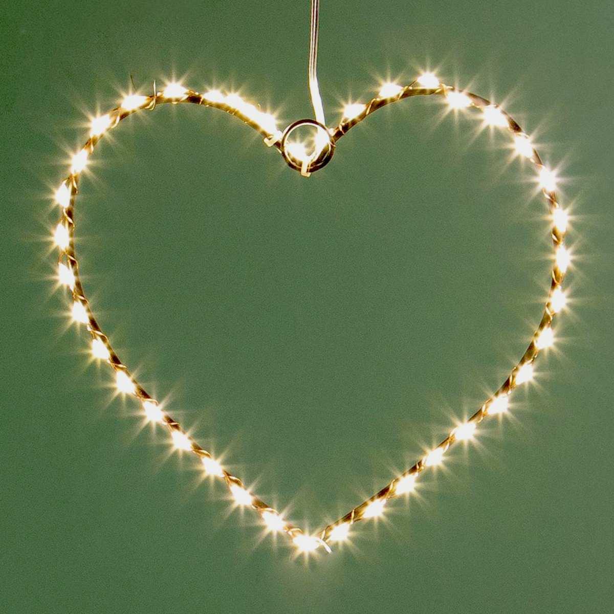 Luci Natale Esterno LED 40 Cuore Bianco Caldo cm.Ø20 |Bianchi Dino
