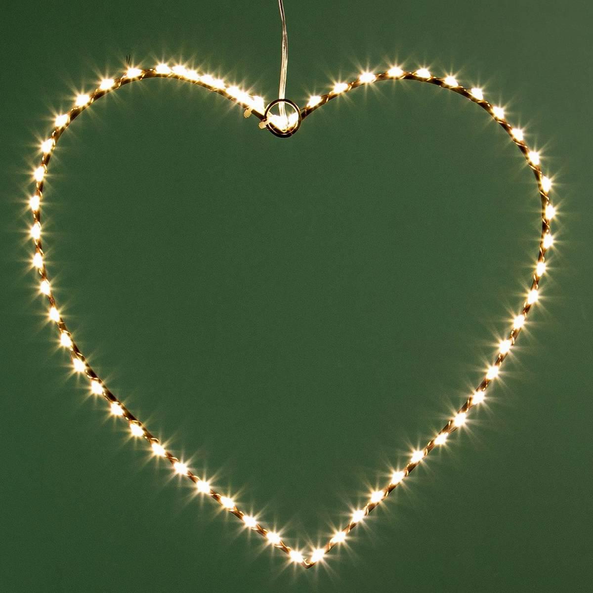 Luci Natale Esterno LED 60 Cuore Bianco Caldo cm.Ø30 |Bianchi Dino