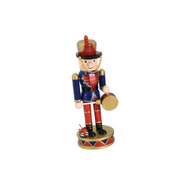 Soldatino Schiaccianoci cm.20 Legno con Tamburo