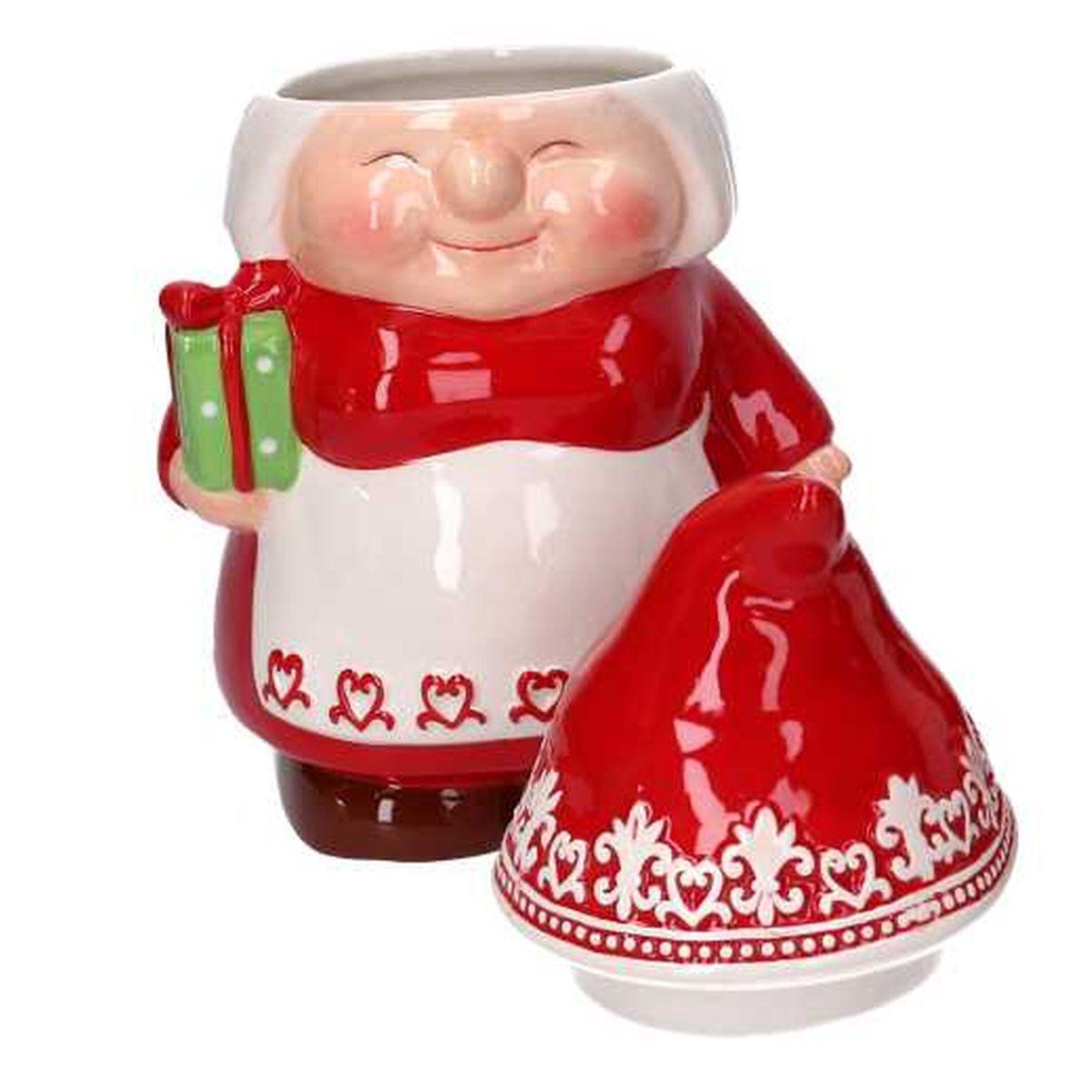 Barattolo Natale Ceramica con Gnoma cm.Ø16x27 |Vacchetti