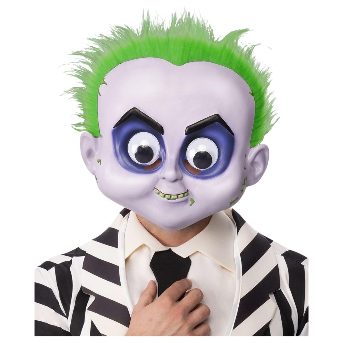 Maschera Viso Pvc Horror Beetlejuice Con Occhi Googly |Rubie's