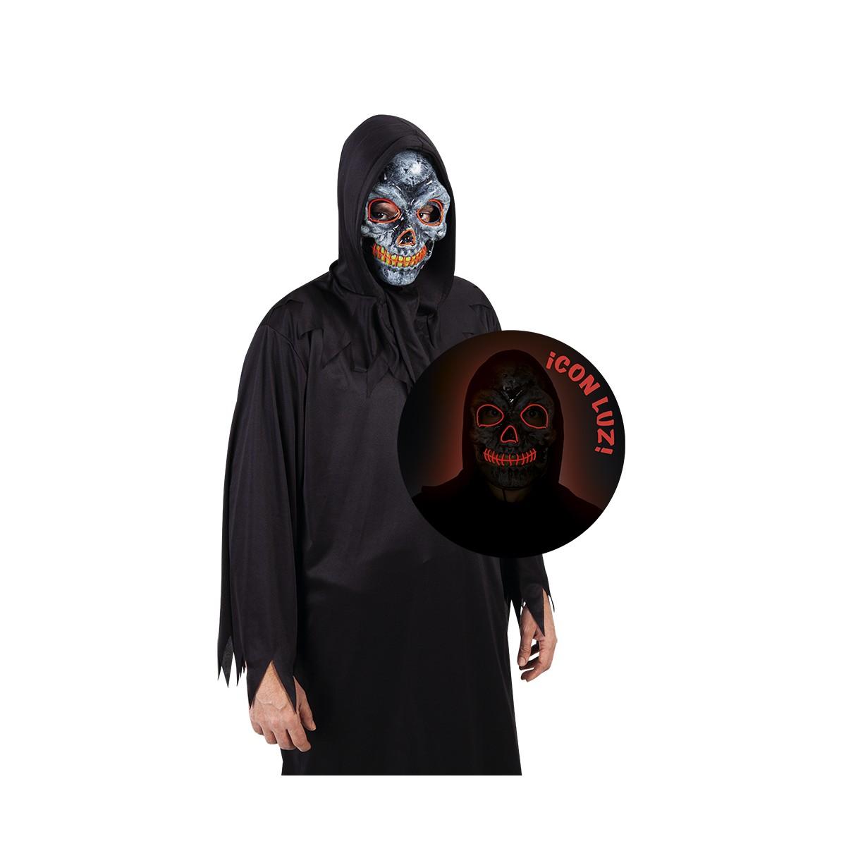 Maschera Viso Pvc Horror Scheletro Con Luce |Rubie's