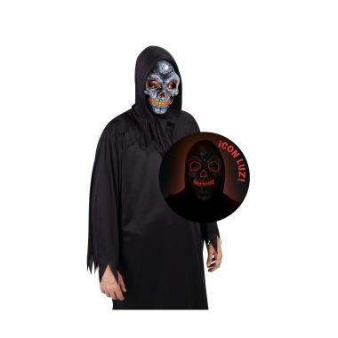 Maschera Viso Pvc Horror Scheletro Con Luce |Rubie's