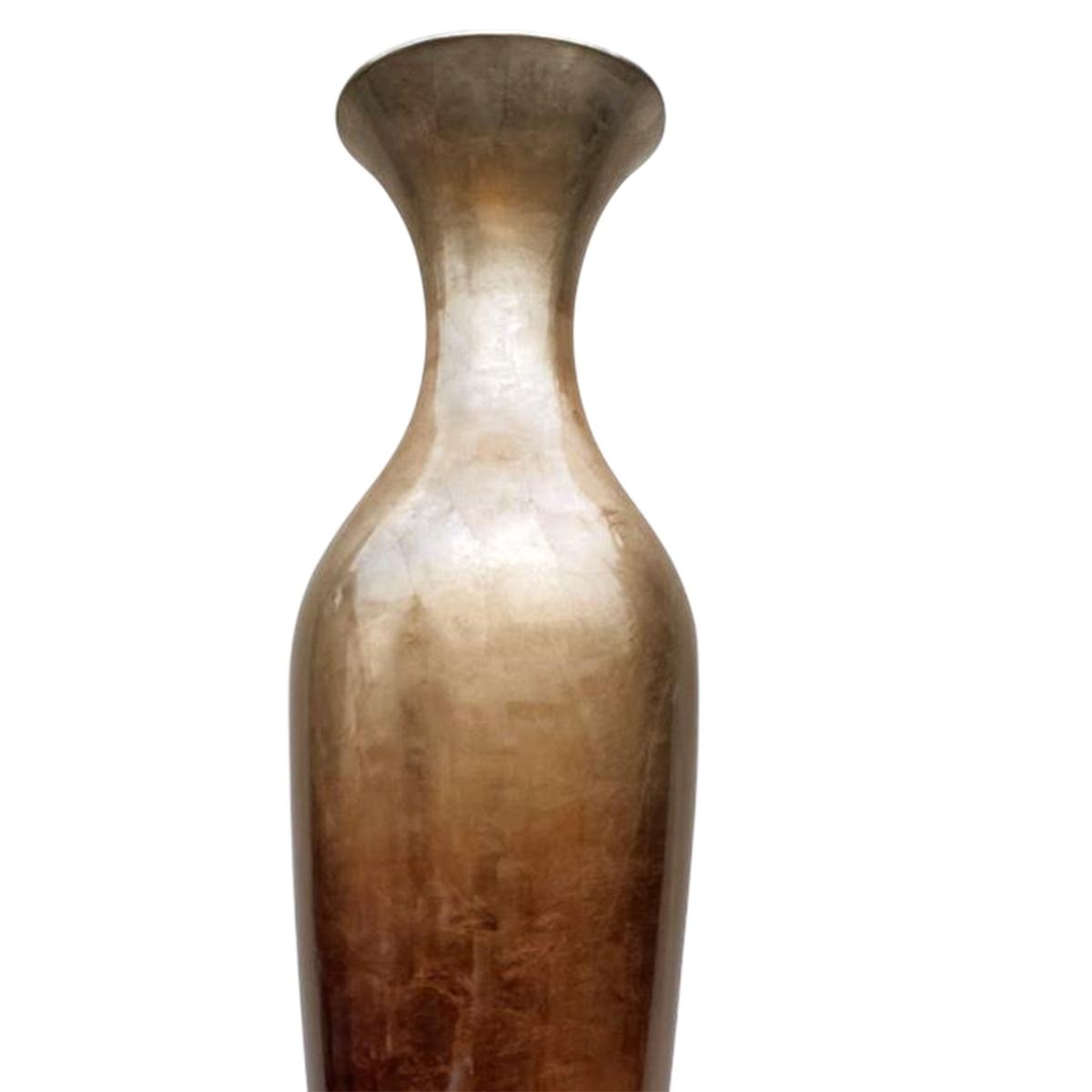 Vaso Ceramica Argento Bronzo cm.Ø25x88 | Ambienti Glamour