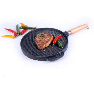 Padella Piastra Vitrinor con Manico Legno cm.Ø28 | Vitrinor