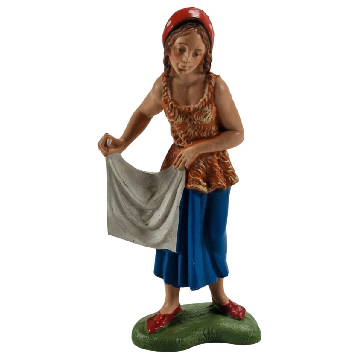 Statua cm.10 Pastorella con Panno | Fontanini
