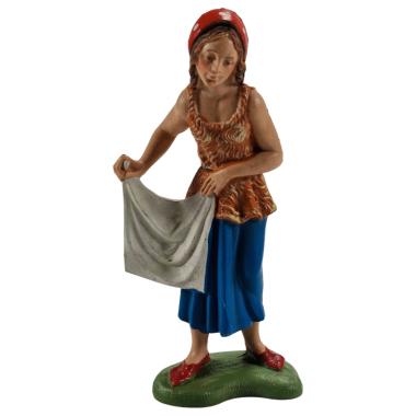 Statua cm.10 Pastorella con Panno | Fontanini