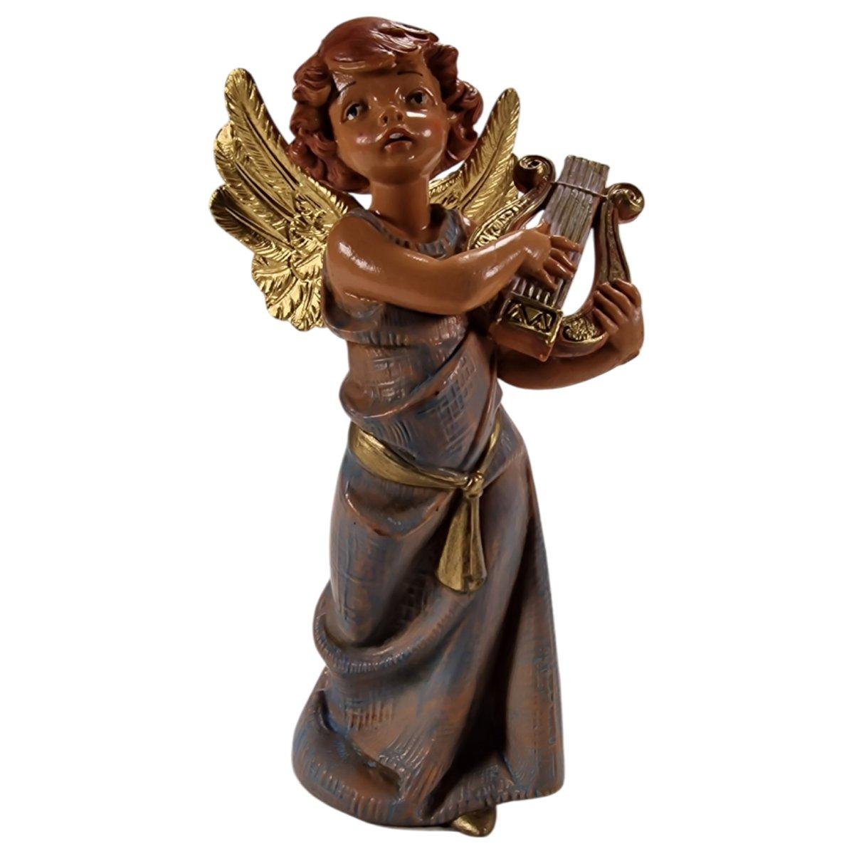 Statua cm.15 Angelo che Suona la Lira | Fontanini