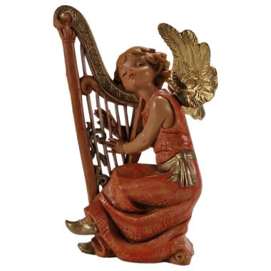 Statua cm.15 Angelo che Suona l'Arpa | Fontanini