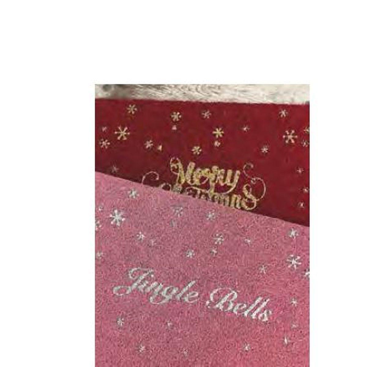 Zerbino cm.40x70 Cocco Natale Sagomato Rosso con Glitter | M2 Store