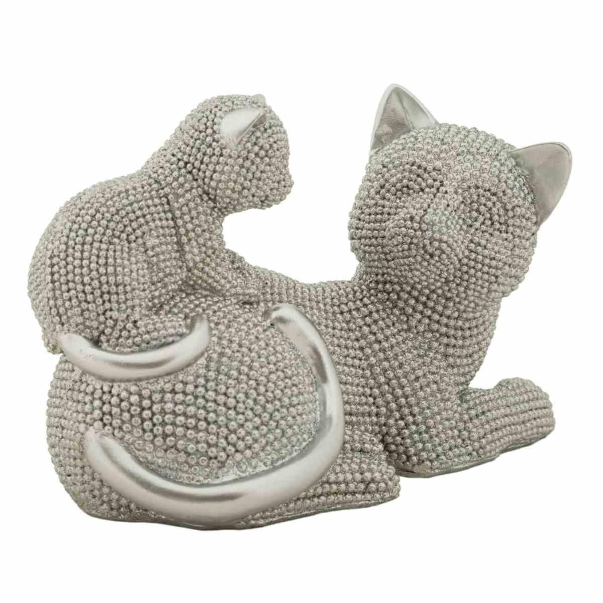 Gatto Sparky Con Cucciolo cm.19x9x13