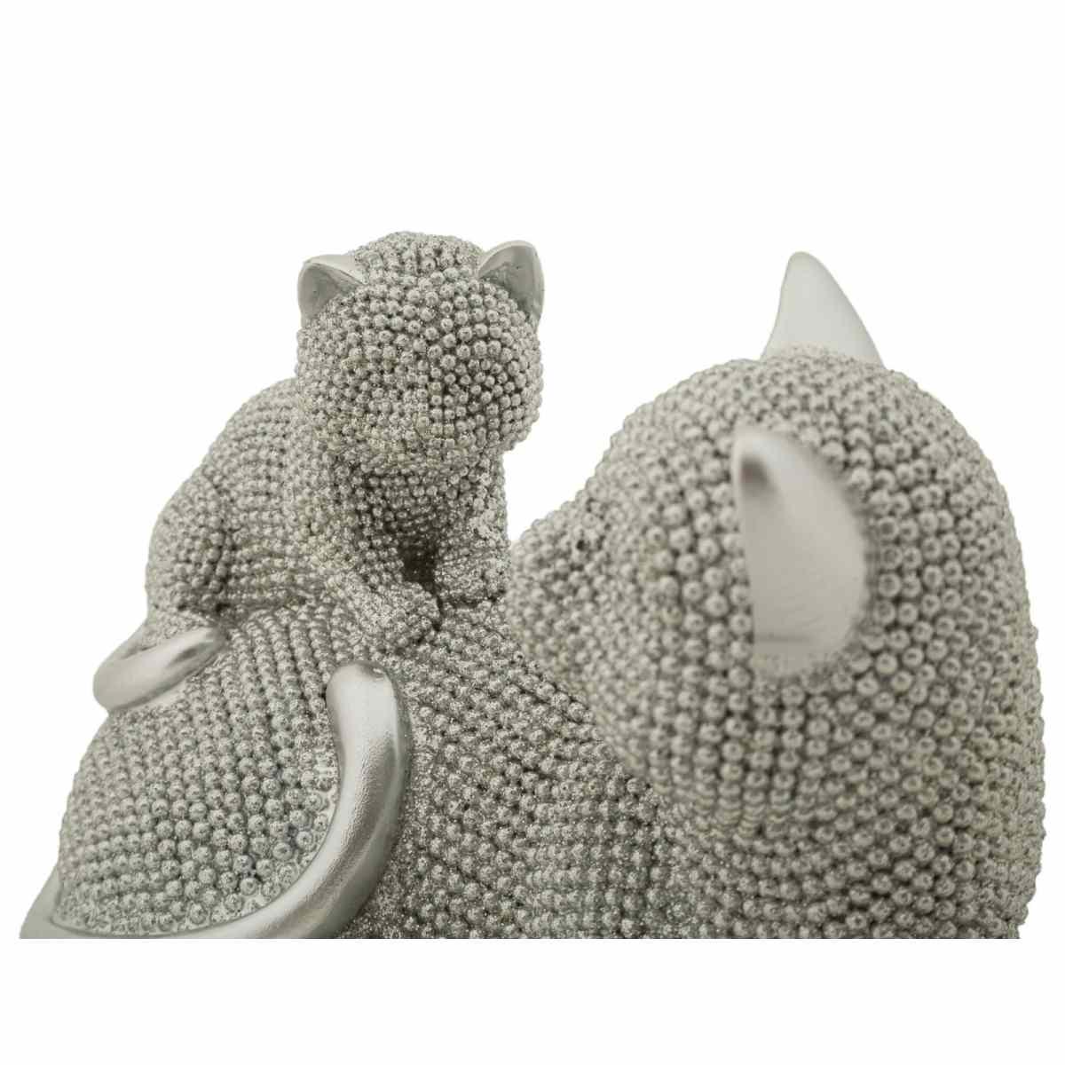 Gatto Sparky Con Cucciolo cm.19x9x13