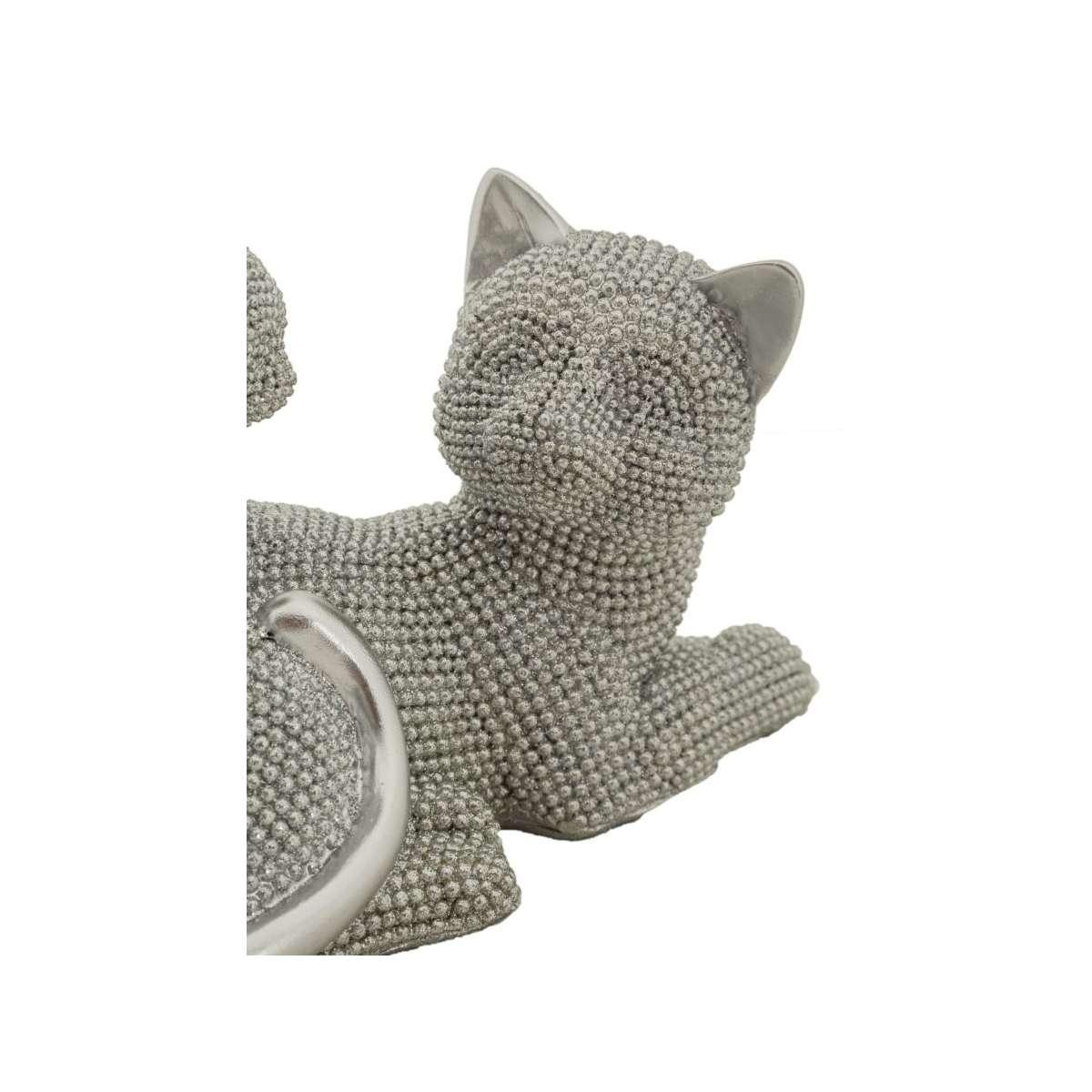 Gatto Sparky Con Cucciolo cm.19x9x13