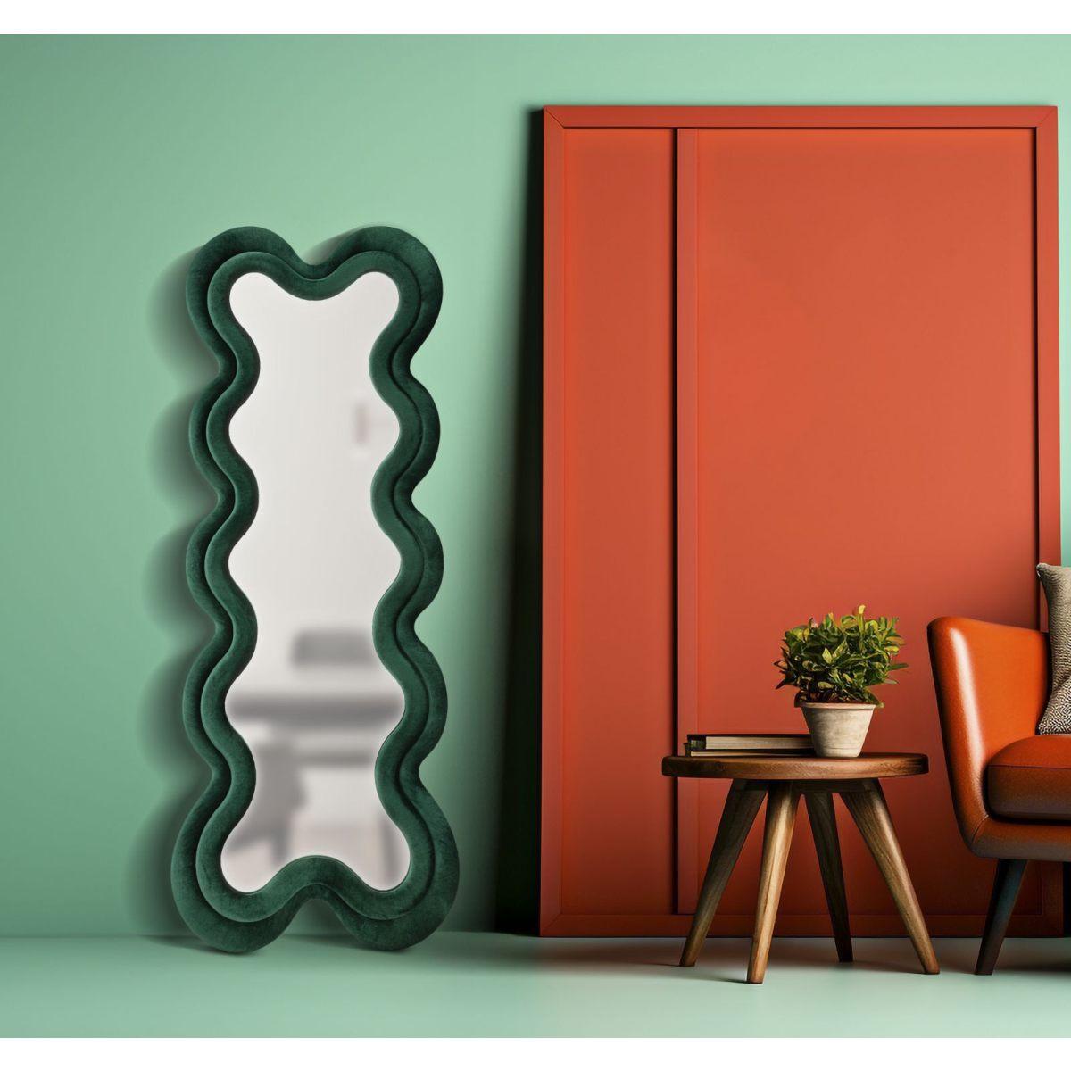 Specchio Da Muro Monica Verde cm.58x4x160
