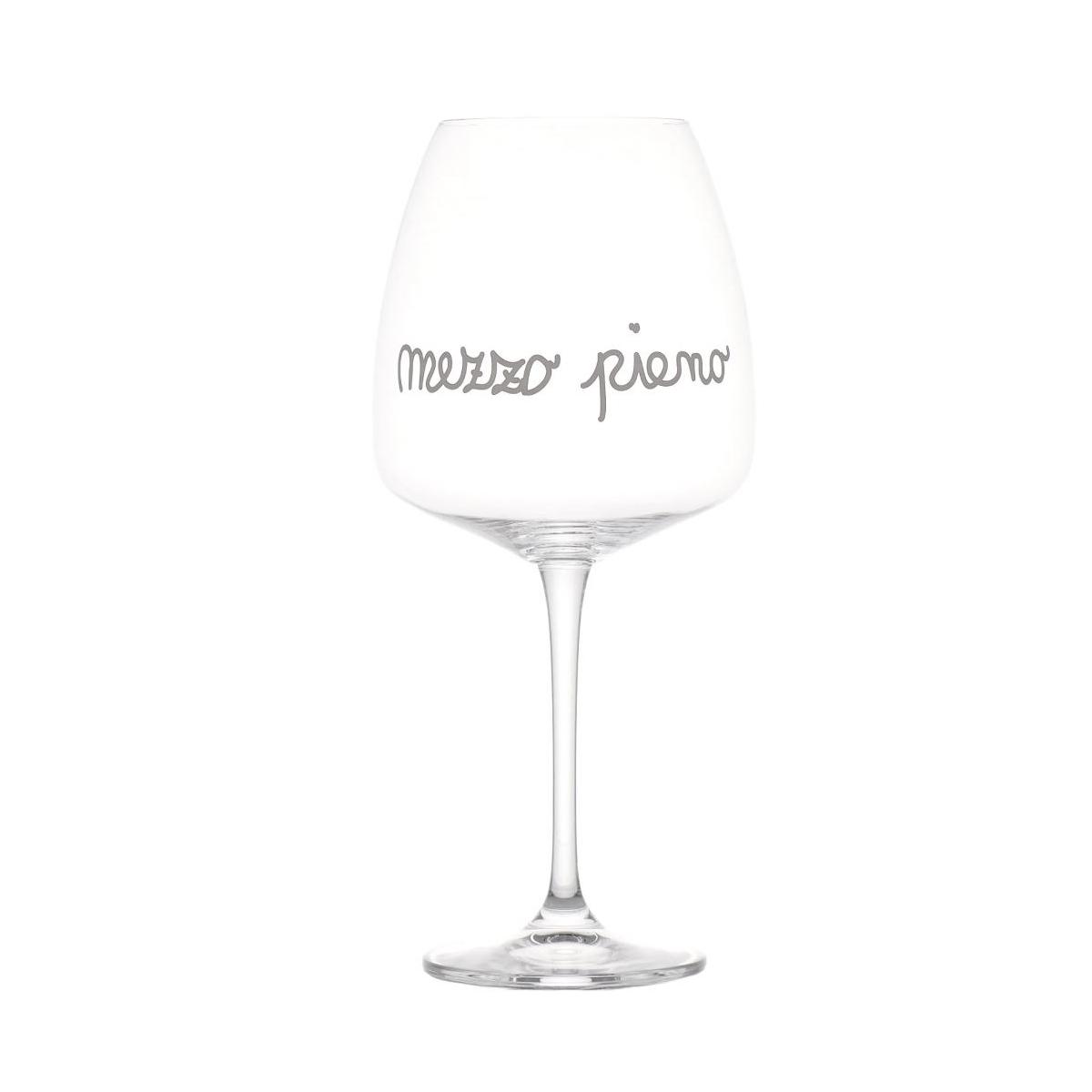 Bicchiere Vetro p2 Calice Vino Mezzo Pieno Simply Day |Simple
