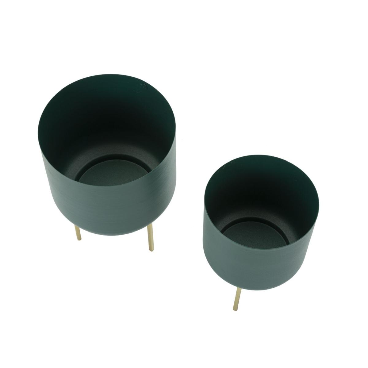 Portavaso Grent Piccolo Metallo Verde cm.Ø16x24