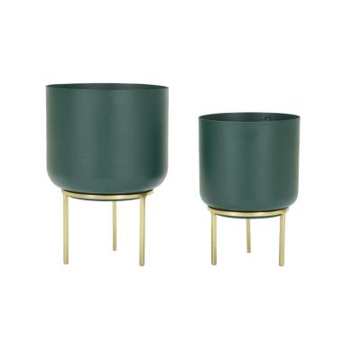 Portavaso Grent Piccolo Metallo Verde cm.Ø16x24