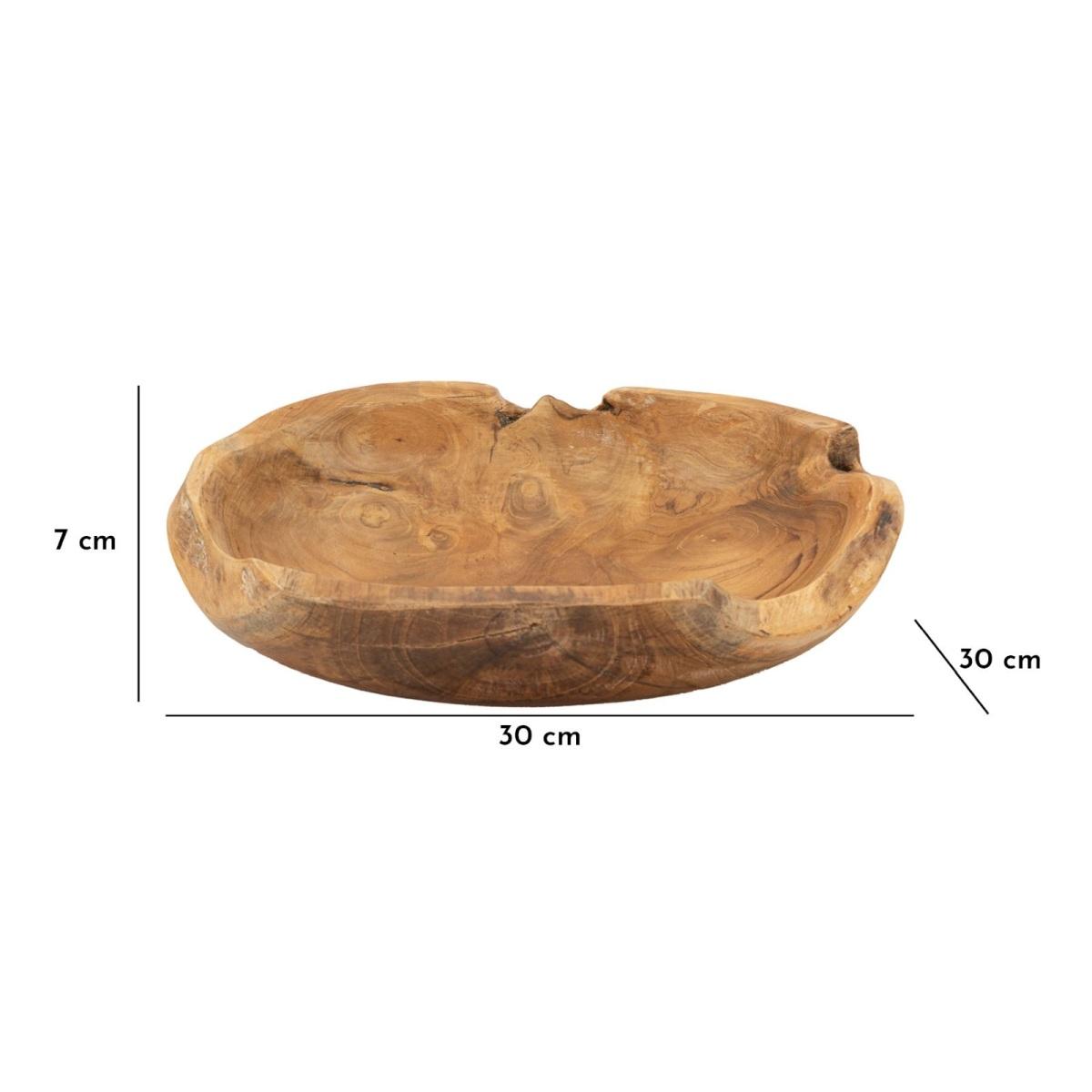 Svuota Tasche Tipic Teak Massello cm.Ø30x7
