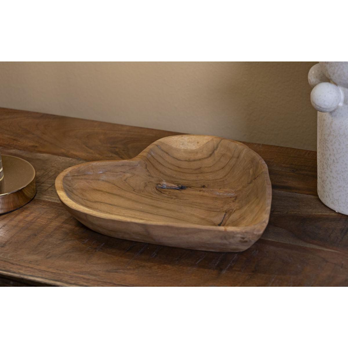 Svuota Tasche Kiha Cuore Teak Massello cm.27x29x4